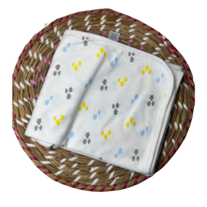 Unisex Baby Swaddle Blanket – White Cotton with Mickey-style  patterns