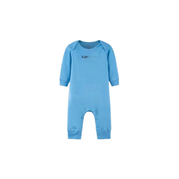 Blue Baby Sleepsuit – Long Sleeve Cotton, 0–12 Months | Carter’s
