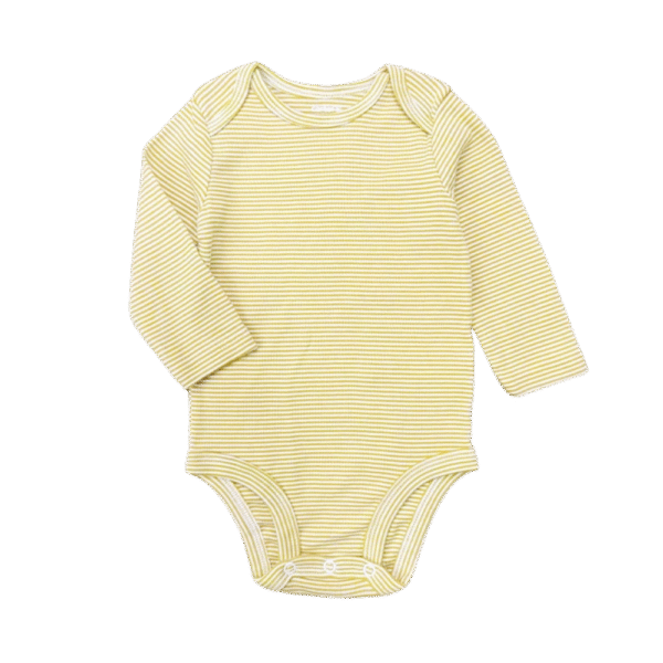 Yellow & White Striped Baby Bodysuit – Long Sleeve Cotton | Carter’s