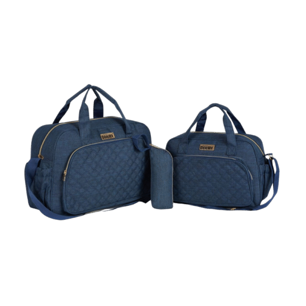 Baby Clinic Bag Set – 3-Piece Blue Travel Diaper Bags – Debeli