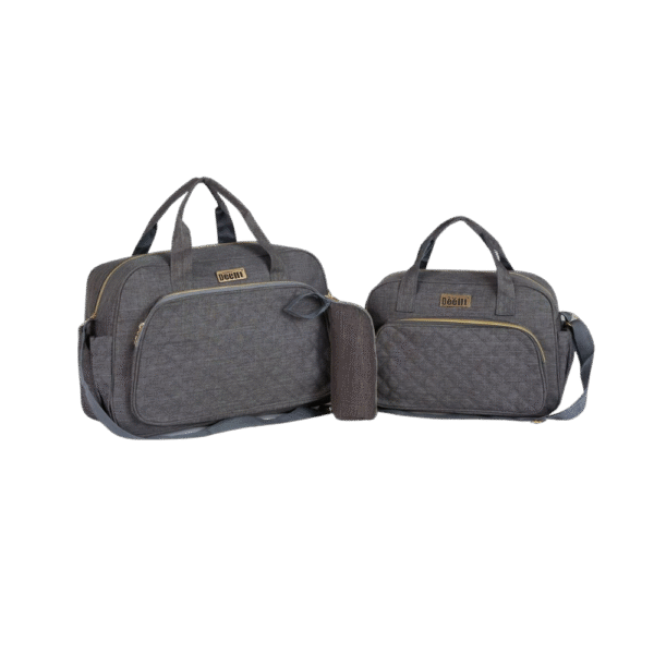 Baby Clinic Bag Set – 3-Piece Grey Travel Diaper Bags – Debeli
