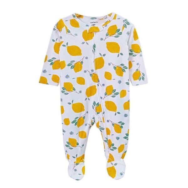 Baby Sleepsuit – Lemon Print Footed Sleepsuit, 0–6 Months (0–3 & 3–6) – Carter’s