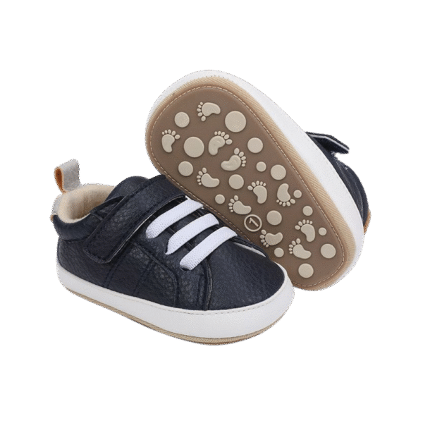 Baby Sneakers – Navy Blue with Anti-Slip Sole, First Walker 6–18 Months