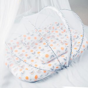 Foldable Baby Bed with Mosquito Net – Newborn to 18 Months