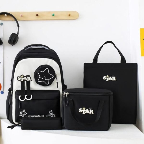 Kids Backpack Set – 3-Piece Star Print School & Clinic Bag