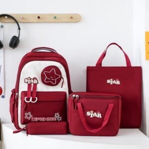 School Backpack Set – Star Print 3-Piece